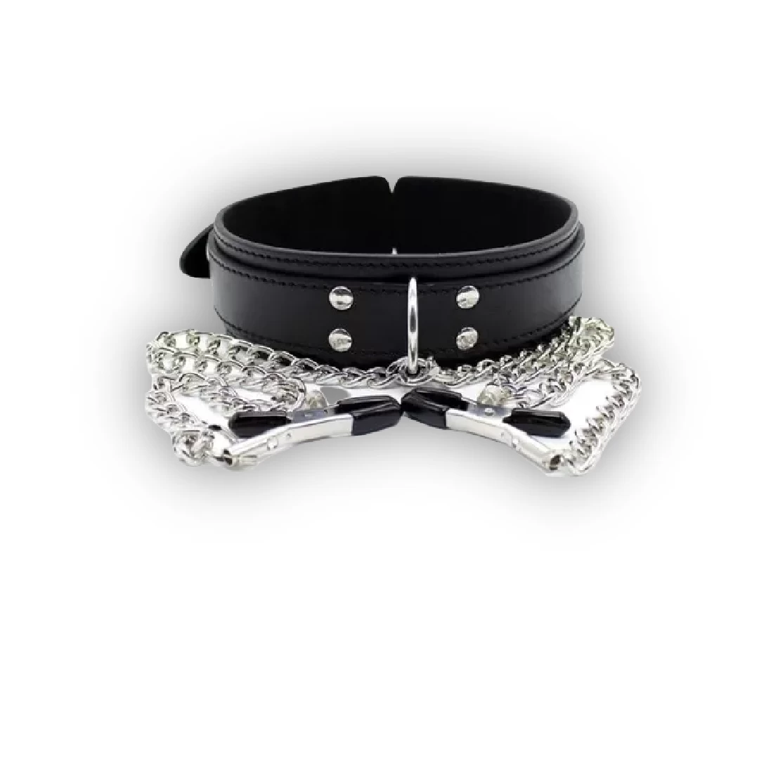Collar Con Pinzas Para Pezones
