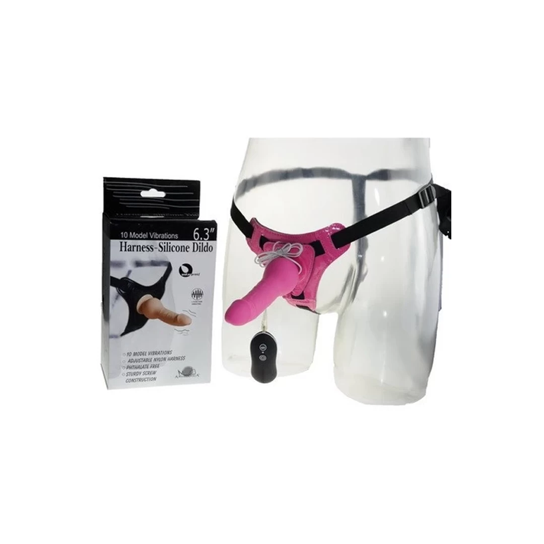 Harness-Silicone Dildo
