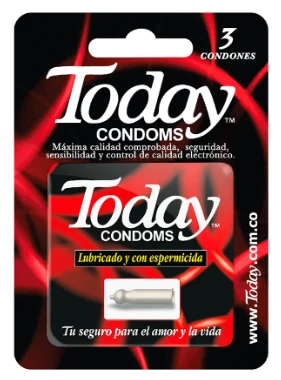 CONDOMS TODAY LUBRICADO Y CON ESPERMICIDA